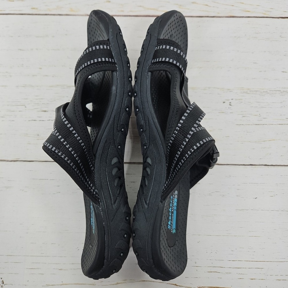 Skechers Sandals Womens Size 10 Black Reggae Slide Outdoor Lifestyle 56196S - Picture 7 of 10